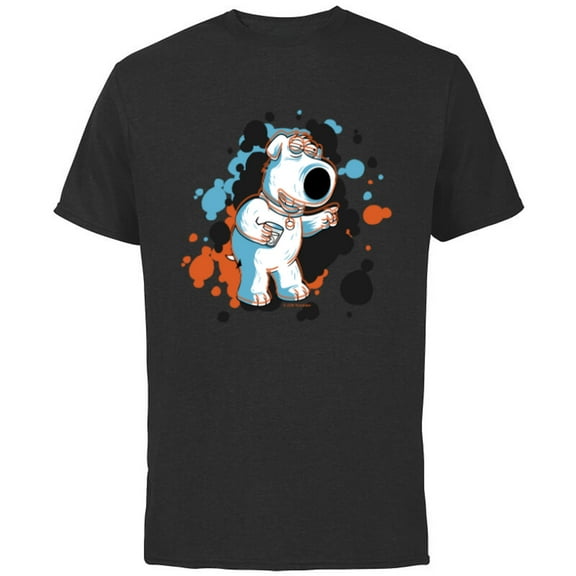 Family Guy Brian Social Butterfly - Short Sleeve Cotton T-Shirt for Adults - Customized-Black