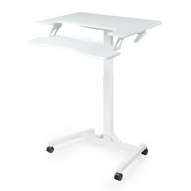 Stand Table Overbed For Offices, Airlift Pneumatic Laptop Computer Sit Stand Mobile Desk Cartoon