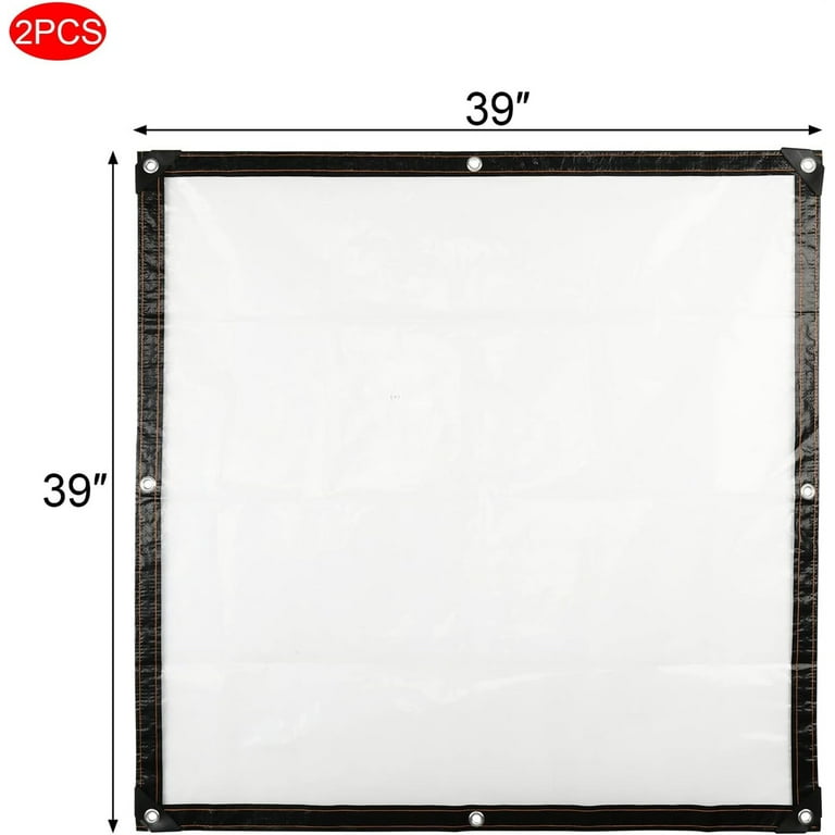 Clear Heavy Duty Waterproof Tarp, 39*39IN, Snowproof