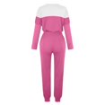 thumbnail image 4 of BLOCLOALO 2 Piece Lounge Set Pullover Crewneck Sweater Women's Outfit Crewneck Pullover Tops and Long Pants Sweatsuits with Sweatpants Long Sleeve Tops Casual Sets Casual Lounge Sets Hot Pink L, 4 of 5