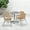 Beige, variant on Emma + Oliver 31.5" Square Aluminum Table Set-4 Black Rattan Chairs