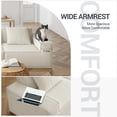 thumbnail image 6 of Lovableguy Modern Oversized Compressed Sectional Sofa,Upholstered Modular Convertible Couch,Corduroy Full Sponge 3 Seater Sleeper Couch for Living Room,Bedroom,Apartment,No Assembly Required,White, 6 of 8