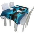 thumbnail image 5 of Coolnut Dinosaurs Silhouettes Beautiful Night Landscape Tablecloth Modern Table Cover for Home Decoration, Spill Proof Cloth Washable for Dinner Picnic, 60"x120", 5 of 6