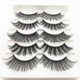 thumbnail image 1 of LTWEGO 10/5 pares 3D suave Faux Mink pestañas postizas pestañas naturales desordenadas entrecruzadas Wispy Fluffy pestañas extensión herramientas de maquillaje Tan Jianjun unisex, 1 of 2