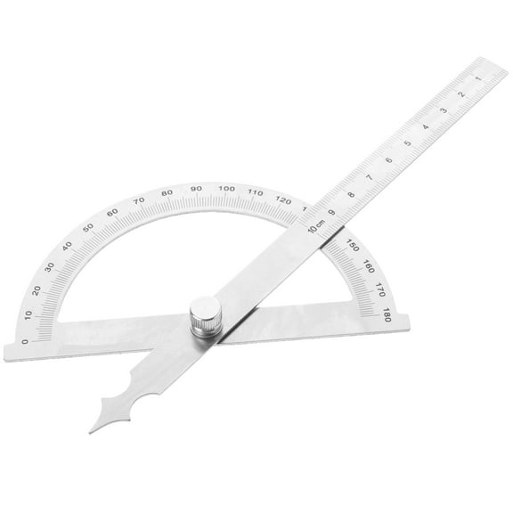 FRCOLOR  Woodworking Protractor Angle Finder Ruler Tool Camber Wrench Silver