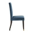 thumbnail image 5 of Weston Home Avesbury Velvet Channel Back Dining Chairs, Set of 2, Blue Velvet, 5 of 9