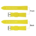 thumbnail image 4 of Uxcell Silicone Watch Band 22mm Soft Rubber Waterproof Watch Strap with Stainless Steel Buckle for Men Women, Yellow, 4 of 6