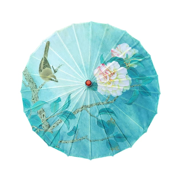Sombrilla de papel al óleo china, danza clásica de arte chino, sombrilla de papel al óleo oriental Verde