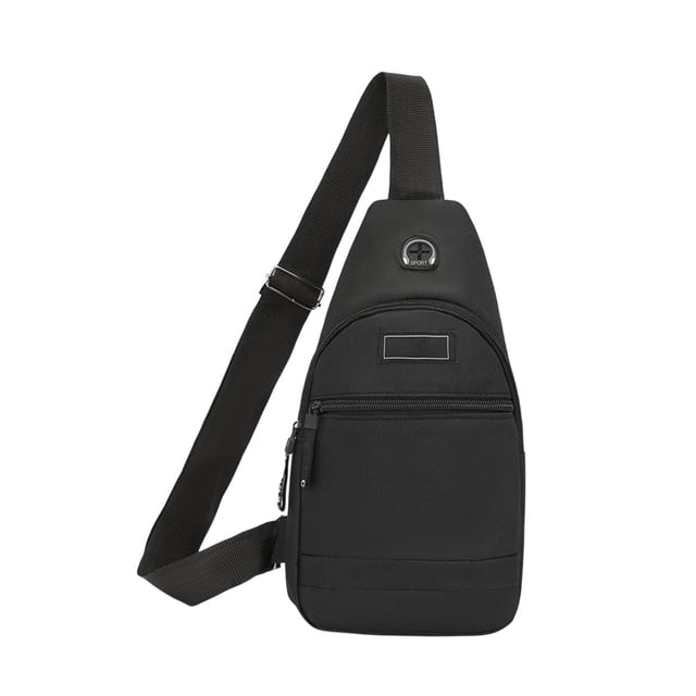 Black Chest Bag For Men Multifunctional Lightweight Large Capacity Crossbody Bag Fashionable And Practical For Travel Work And Everyday Carry
