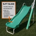 thumbnail image 4 of The Swing Company Yonkers Metal Swing Set with Glide Ride Trapeze Bar and 5' Slide, 4 of 12