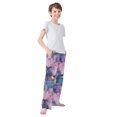 thumbnail image 4 of FORMRS Kids Pajama Pants with Pockets Size 9-10Y Boys Lounge Sleep Bottoms, Watercolor Pink Marble Pattern, 4 of 8