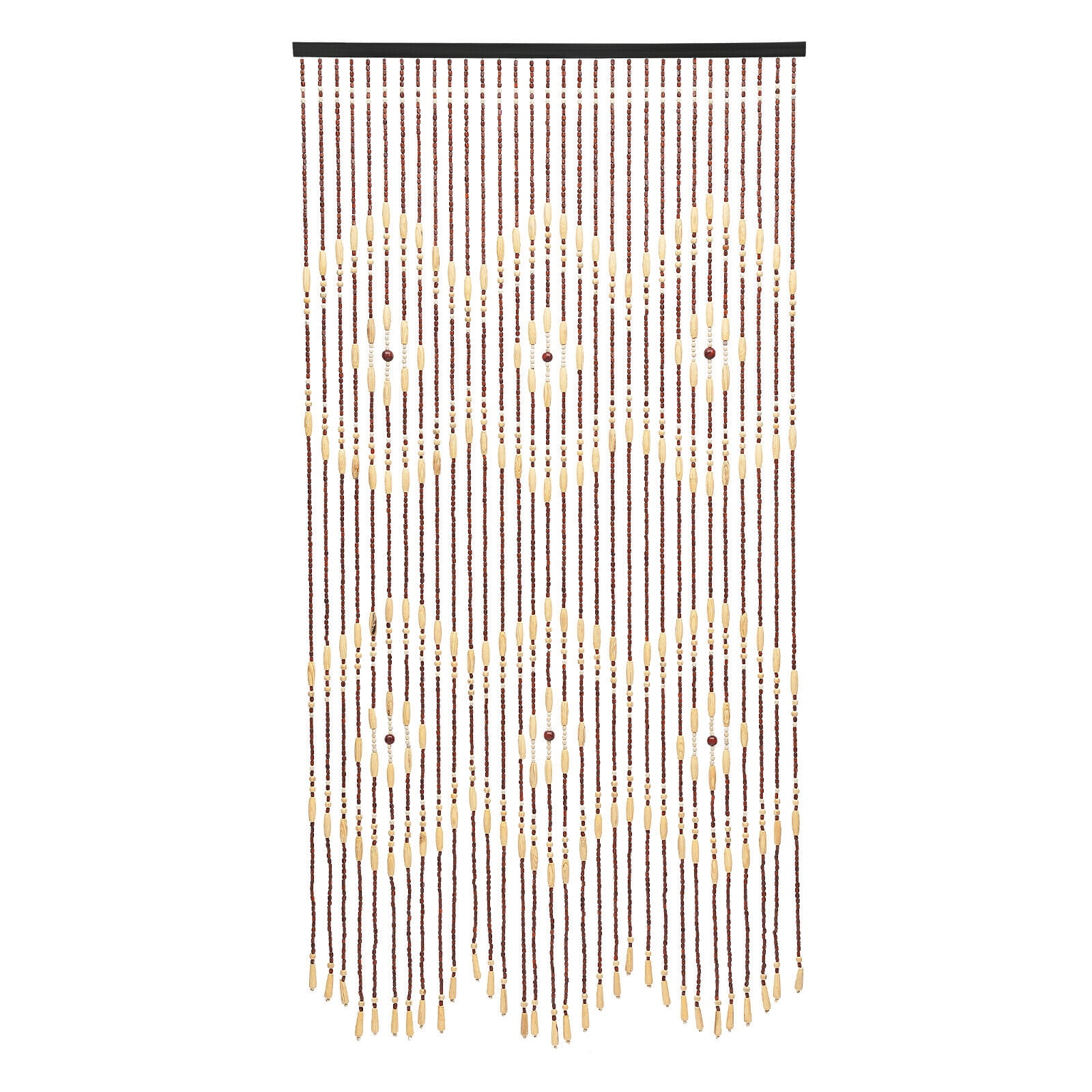 Natural Wooden Door Beaded Curtain, Doorway Beads, Front Door Decor Curtains, Beige Brown Door Curtain Beads