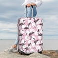 thumbnail image 3 of Lsque Pineapple Flamingo Printed Luggage Cover, Travel Luggage Protector,Scratch and Dirt Resistant, Fits 18-32 Inch Luggage - Small, 3 of 9