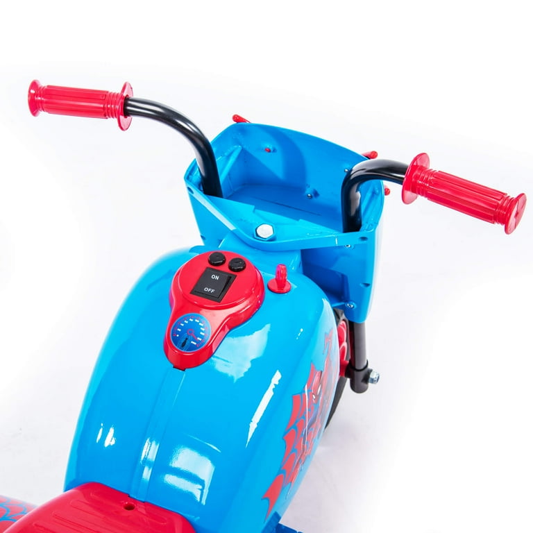 Spider man battery powered outlet motorcycle trike