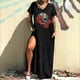 thumbnail image 2 of Vestidos Para Mujer Vestidos Casuales Vestido de Verano Cosplay Calavera Estampado Cuello Redondo Erógeno Bolsillo Manga Corta Vestido Largo Odeerbi ODB148945, 2 of 7