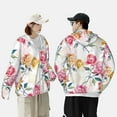 thumbnail image 6 of Kll Colorful Flowers Print Men'S Women’s Upf 50+ Sun Protection Outdoor Hoodie Jacket Long Sleeve Fishing Hiking Performance Shirt- X-Large, 6 of 8