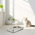 thumbnail image 4 of Stainless Steel Cat Litter Box Large Metal Litter Tray Household Metal Litter Pan, 4 of 8