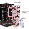 thumbnail image 4 of Horse Tumbler 40 oz Tumbler with Handle and Straw Lid Leak Proof - Birthday Gifts for Women Travel Coffee Mug Insulated for Hot Cold Ice - Horse Gifts for Women Horse Lovers Mom Mothers Day, 4 of 5
