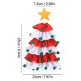 thumbnail image 4 of Christmas Wine Bottle Bag - Red Cute Christmas Tree Shape Wine Bottle Bags - Wine Bottle Gift Bags With Knitted Balls For Christmas Dining Table Decor, 4 of 5