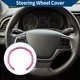 thumbnail image 2 of Cubierta de volante de cuero artificial PU Unique Bargains, protector de volante de coche ABS de 14.96" con textura de fibra de carbono rosa, 1 pieza, 2 of 6
