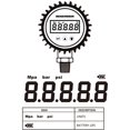 thumbnail image 4 of MEASUREMAN Medidor de presión digital de tamaño de esfera de 3-1/8 "0-3000 psi/bar/Mpa 1/4" NPT montaje inferior 0,25% de precisión, 4 of 5