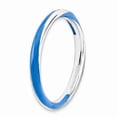 thumbnail image 3 of 925 Sterling Silver Stackable Expressions Twisted Blue Enameled Ring Size: 5; for Adults and Teens; for Women and Men, 3 of 5