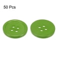 thumbnail image 3 of Uxcell 50Pcs 28L Sewing Buttons 11/16"(18mm) Resin Round Flat 4-Hole Craft Buttons for Sewing Clothing DIY, Green, 3 of 5