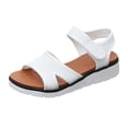 thumbnail image 5 of Rokment Athletic Orthopedic Walking Sandals for Women 2026 Comfortable Breathable Mesh Memory Foam Wedge Heels Arch Support Non Slip Work Summer Shoes White Size 8.5, 5 of 6