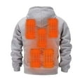 thumbnail image 7 of PMVFHDE Men's USB Heated Hooded Sweatshirt Winter Warm Stretch Casual Outdoor Charging Jacket without Battery Winter Hoodies for Men Grey，XL, 7 of 7