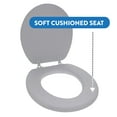 thumbnail image 4 of Ginsey Round Soft Cushion Toilet Seat, Gray, 4 of 10