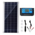 thumbnail image 1 of Panel solar flexible de 30 W, células solares para coche, caravana, barco, techo de casa, furgoneta, camping, batería solar, módulo controlador solar de 10 A, 1 of 8