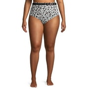 No Boundaries Juniors' Plus Size Feeling Fierce High Waist Swimsuit Bottoms