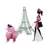 265584 3 Piece Party in Paris Centerpiece Set, Pink/Black, 3-Piece table centerpiece set By Creative Converting