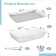 thumbnail image 5 of 2 Sets Chilled Serving Tray for Patries, 15.7 x 9.7 in Plastic Ice Tub with Stainless Steel Food Tray Inserts Tongs, Party Cold Serving Platter for Cold Dish Dip Charcuterie Fruit Seafood Dessert, 5 of 6