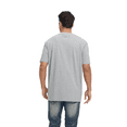 thumbnail image 3 of Zfeel Short Sleeve Heavyweight T-Shirt, Men's 100% Cotton Crewneck Blank Tee, Athletic Gray, S, 3 of 6