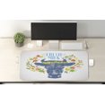 thumbnail image 2 of Rustic Computer Mouse Pad, Cows Head Buffalo Wreath Floral Illustration, Rectangle Non-Slip Rubber Mousepad X-Large, 35" x 15" Gaming Size, Coconut Multicolor, by Ambesonne, 2 of 2