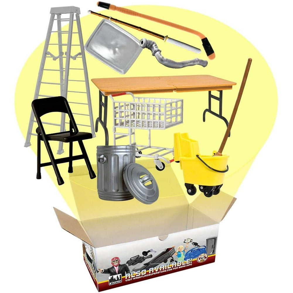 10 Piece HARDCORE Accessory Set for WWE Wrestling Action Figures