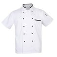 thumbnail image 1 of Chaqueta de chef unisex de manga corta, color blanco XXXL blanco, 1 of 9