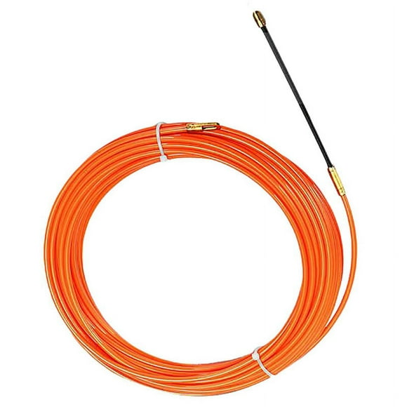 2x 4mm 15 Meter/30 Meter Orange Guide Device Nylon Electric Cable Push Pullers Duct Snake Rodder Fish Tape Wire