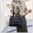 thumbnail image 3 of Bolso de hombro de mujer Sunnimix Acolchado Negro 36x11x30cm, 3 of 8
