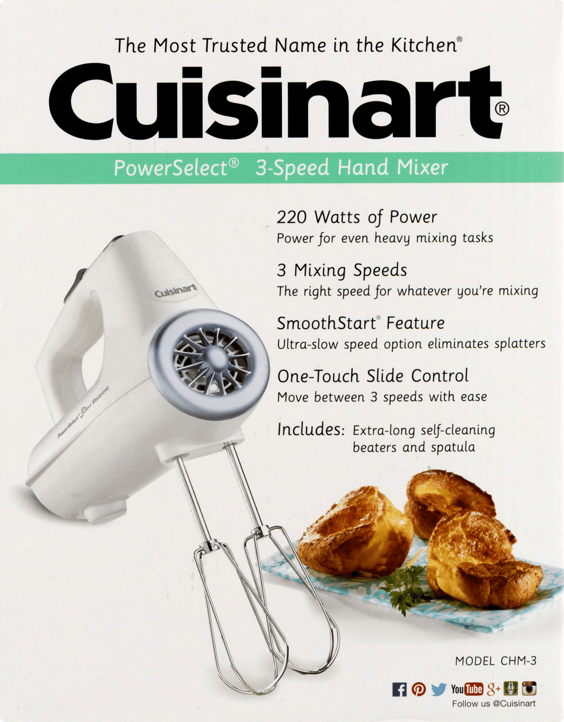Cuisinart Power Advantage 3-Speed Hand Mixer, 1 ct - Fry's Food Stores