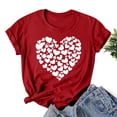 thumbnail image 6 of VKOYWKM Love Heart T Shirts Women Valentines Day Shirts Love Graphic Tees Short Sleeve Casual Crew Neck Holiday Tops Romantic Valentines Day Gifts Shirt, 6 of 6