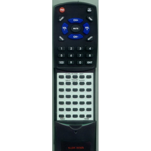 Replacement Remote for TOSHIBA 75006444, RT75006444, CT8012, 32D47, 27DF47, 27D47
