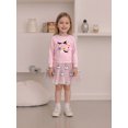 thumbnail image 5 of RUINIXCW Kids Toddler Baby Girl Halloween Outfit Little Baby Girl Spring Fall Clothes Long Sleeve Sweatshirt Top and Ghost Print Mesh Tutu Skirt Set, 5 of 9