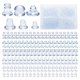 thumbnail image 1 of 600 Uds. Respaldos de pendientes de silicona reemplazo de respaldo de pendiente transparente para poste de perno prisionero, 1 of 5