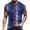 Blue, variant on Men's Patriotic 3D All-Over Print T-Shirt, Lightweight Loose Fit for Festive Events and Beach Outings ,Blue L