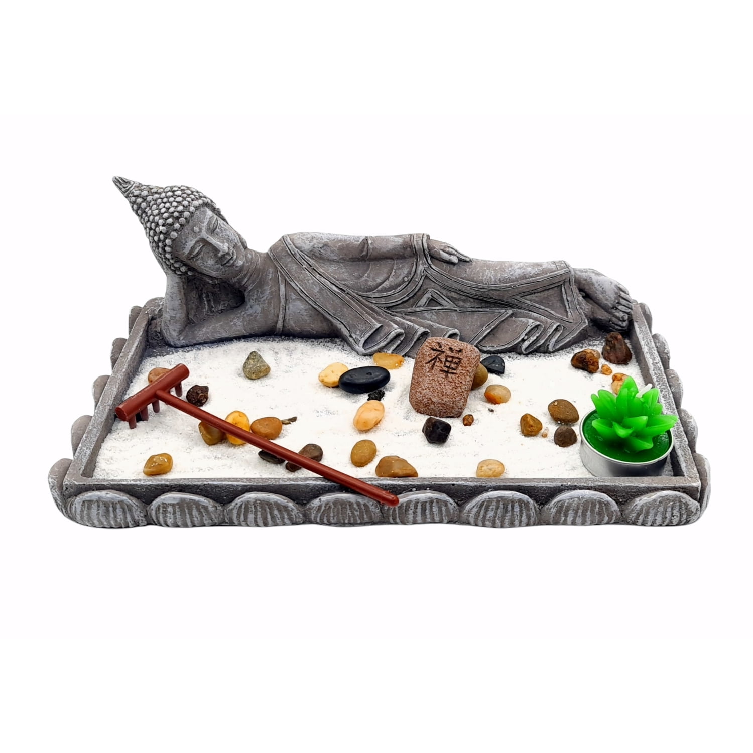 Buda Zen Jardin Budha C/Accesorio 10X29X16Cm