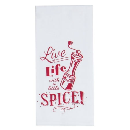 Kayo Designs - Live Life with Spice Kay Dee Designs Krinkle Flour Sack Towel - 18 in x 26 in