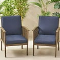thumbnail image 2 of GDF Studio Eydan Outdoor Water Resistant Fabric Club Chair Cushions, Set of 2, Navy Blue, 2 of 8