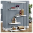 thumbnail image 7 of Bookshelf Etagere 5 Tier 60"H Office Bedroom Tempered Glass Glossy White, 7 of 7